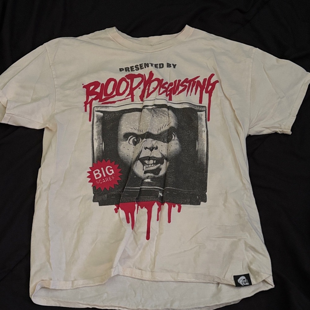 Blood Disgusting Graphic Tee - Cream